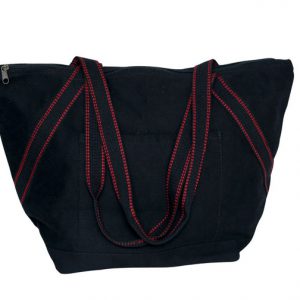 Fashion Bag with Contrast Web Handles