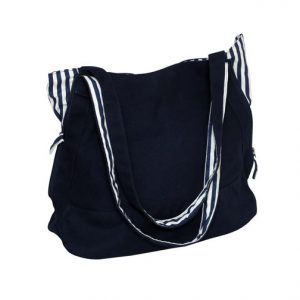 Tote with striped accents